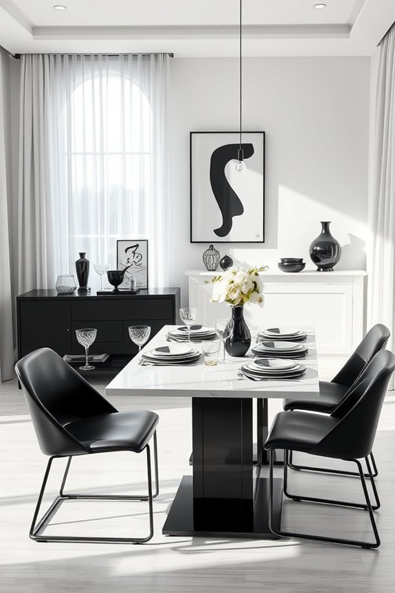 monochrome stylish bar cart