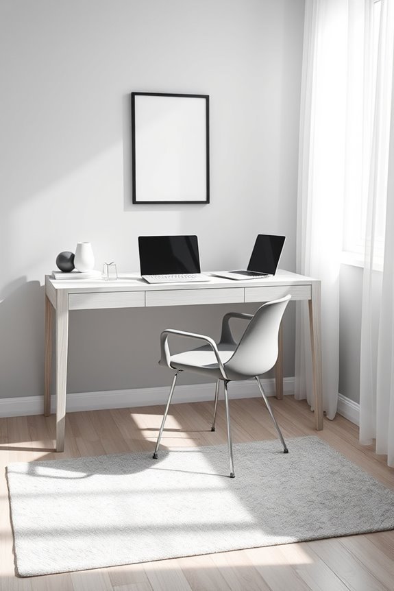 monochrome workspace enhances productivity