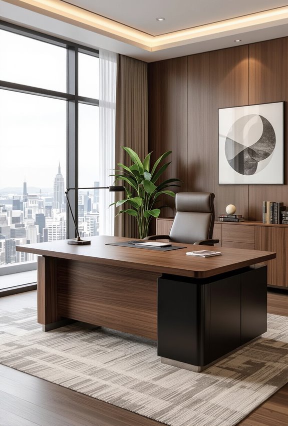 monolithic minimalist executive desk