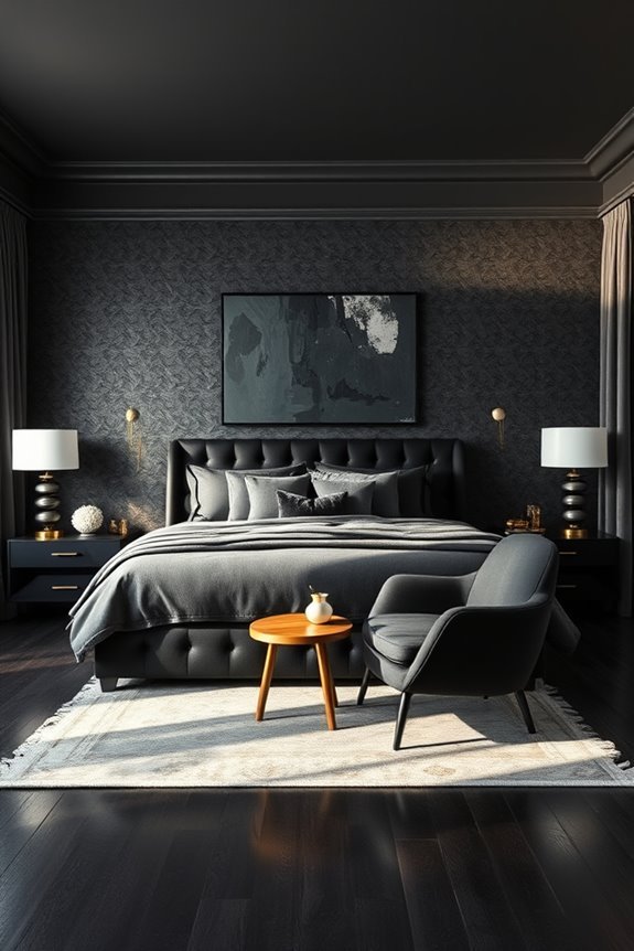 moody black wallpaper elegance