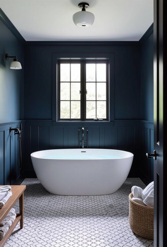 moody french bathroom elegance