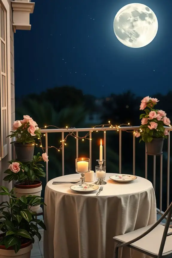 moonlit romantic dining experience