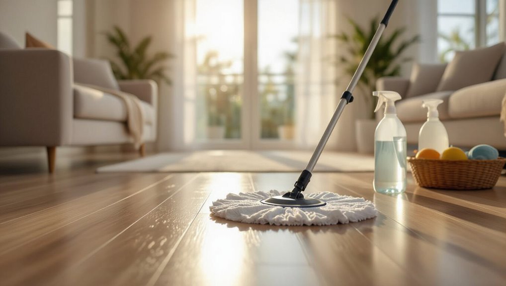 mop carefully prevent damage