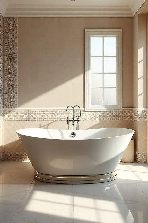 mosaic accents enhance bathroom design