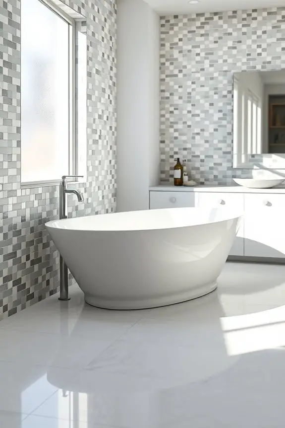 mosaic tile bathroom accents