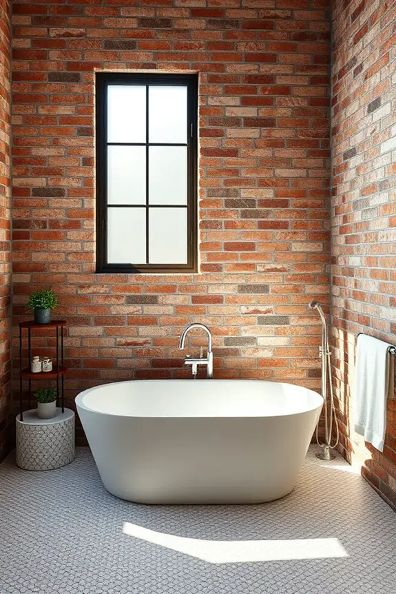 mosaic tiles and brick