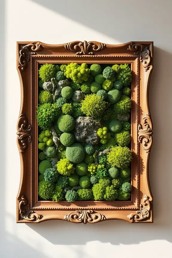 moss frames for home decor
