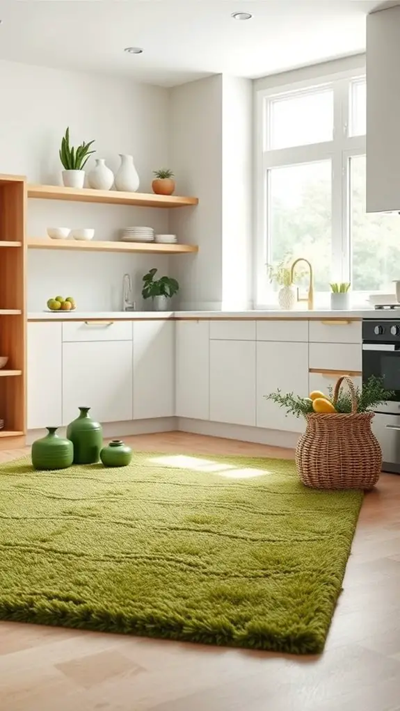 moss green kitchen rugs