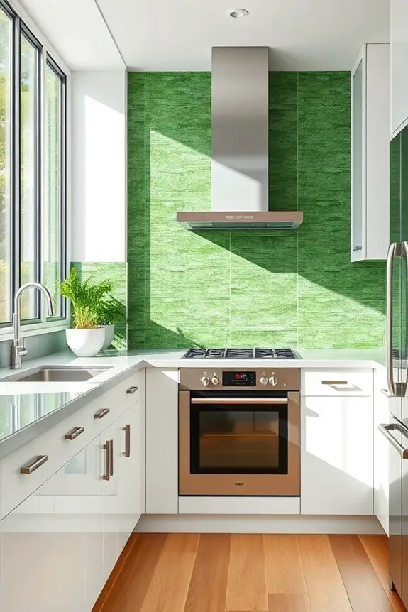 moss green kitchen tranquility