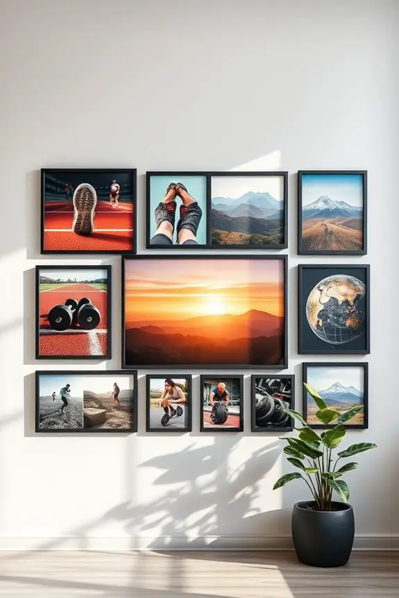 motivational fitness photography collages
