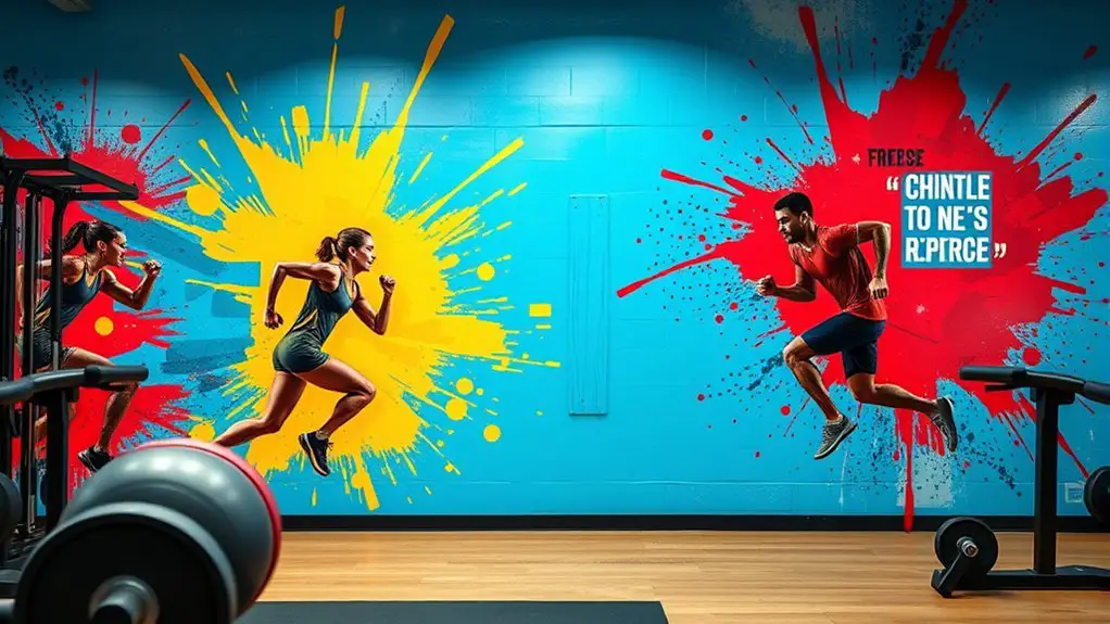 motivational gym wall designs