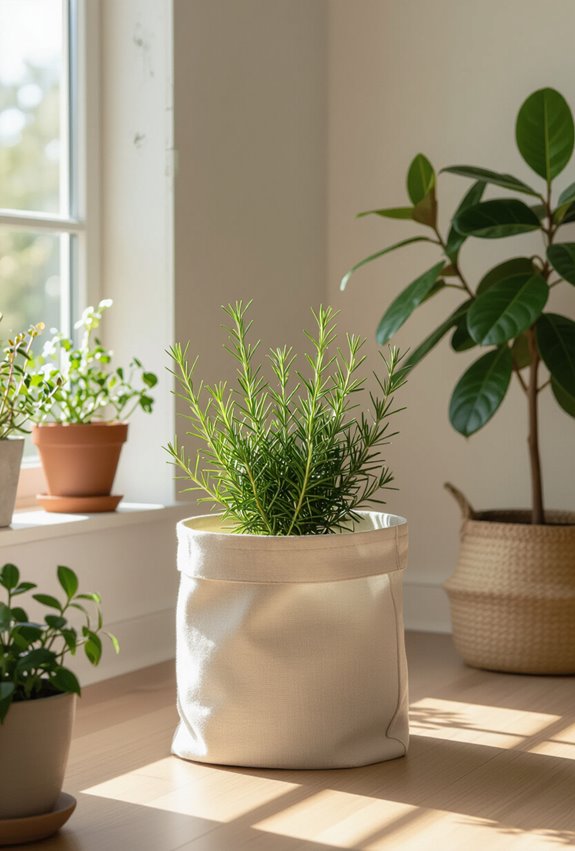 move potted tender plants indoors