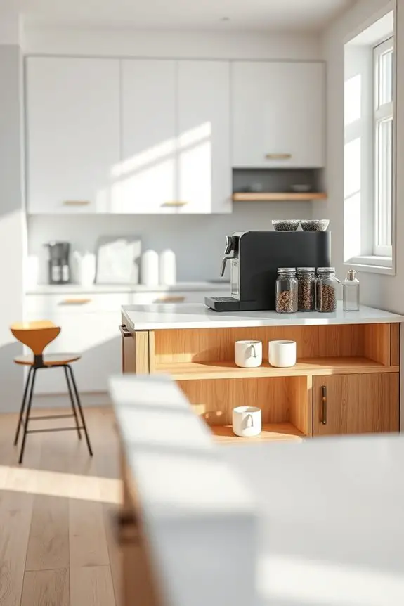 multi functional coffee bar island
