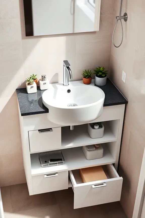 multi functional compact bathroom sink