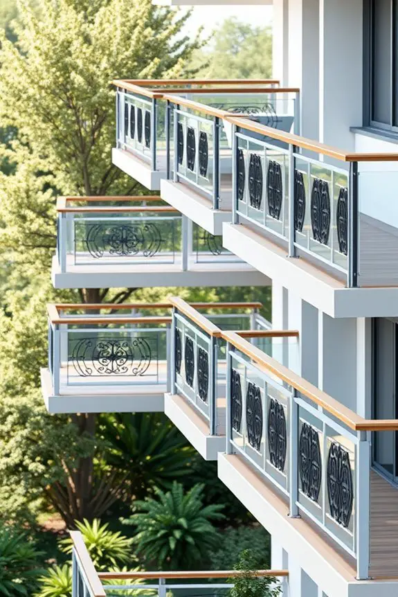multi level balcony railing ideas