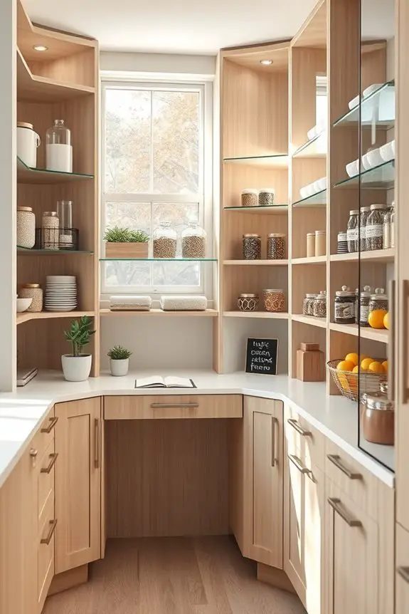 multifunctional corner pantry desk