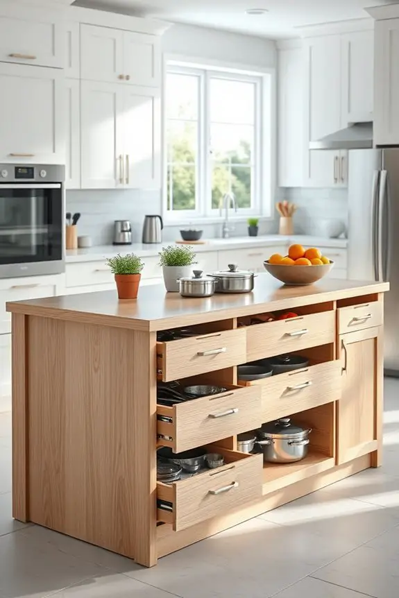 multifunctional kitchen island storage