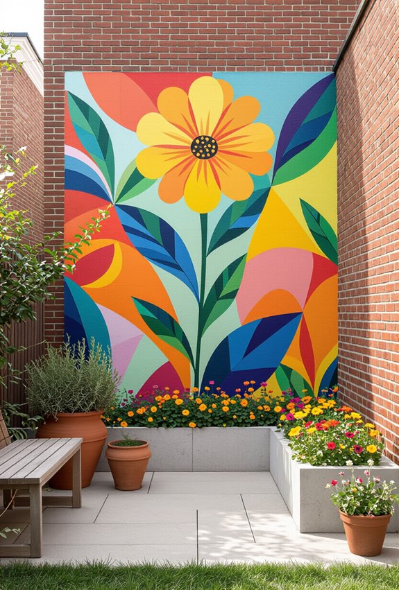 mural for butterfly garden