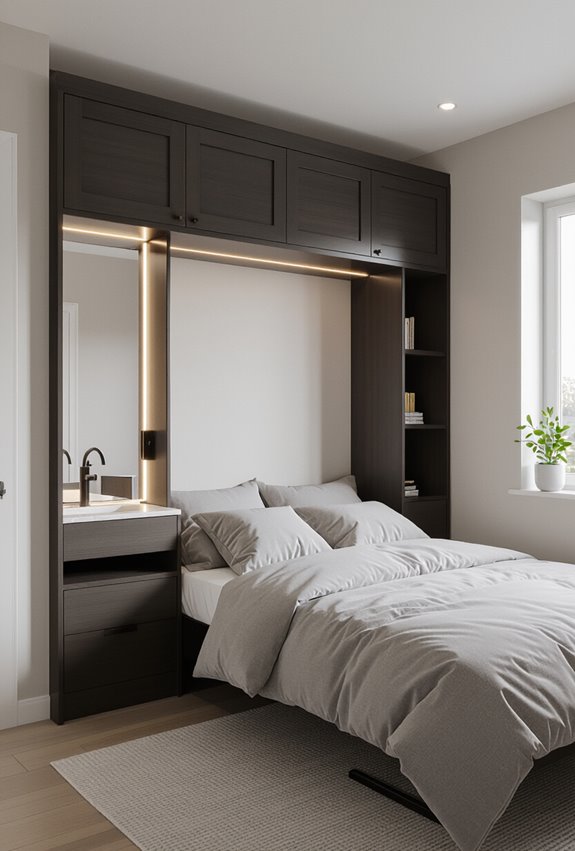 murphy bed with vanity