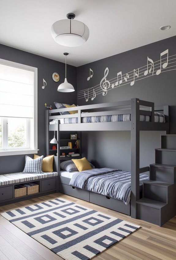 musical note ceiling with speakers