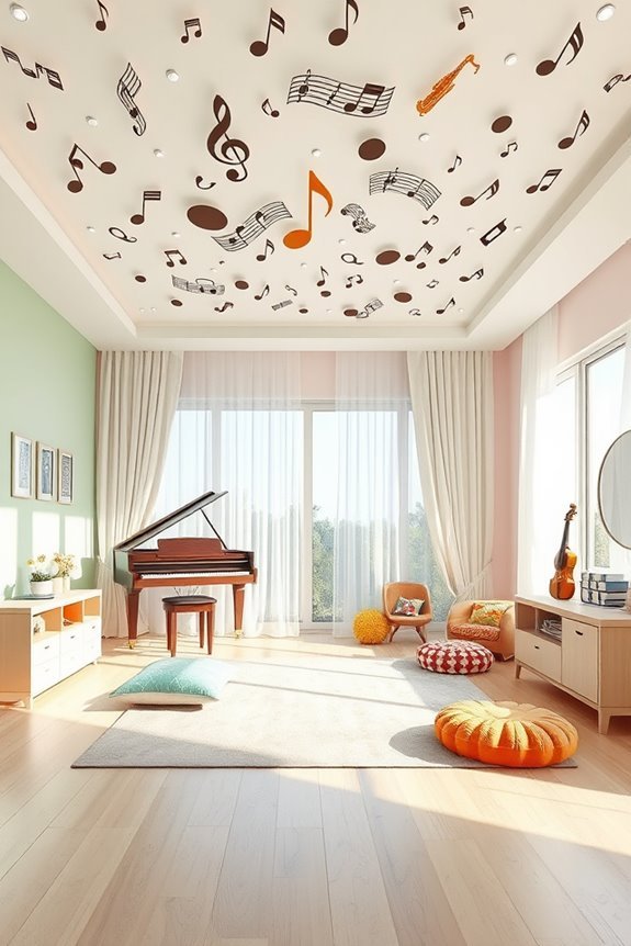 musical notes bedroom design
