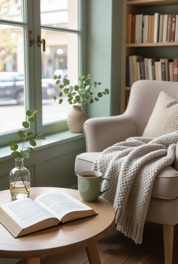 muted blues sage neutrals