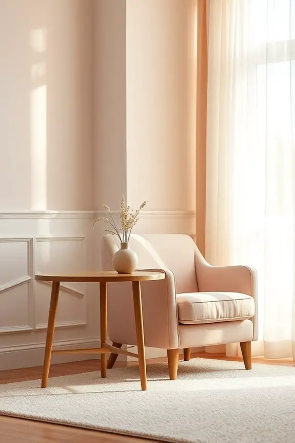 muted blush enhances elegance