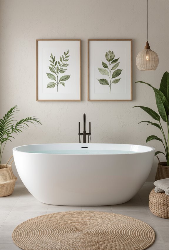 muted botanical framed focalpoint