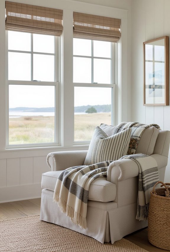 muted coastal patterned layering