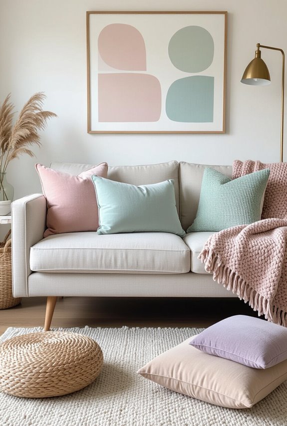 muted textured to contrasting accents