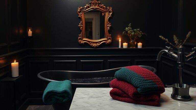 mysterious luxurious bathroom aesthetics