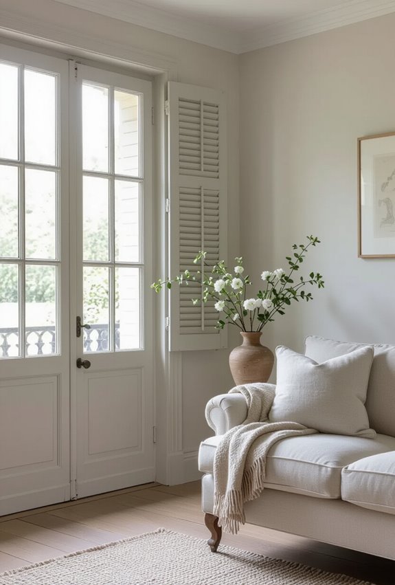 narrow french doors shutters