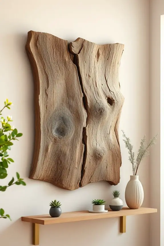 natural bark art decor
