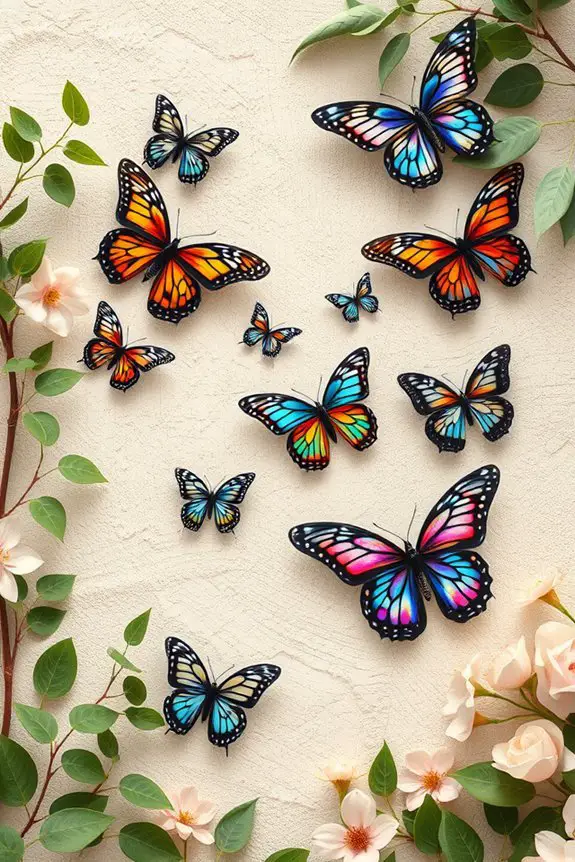 natural butterfly wall decor