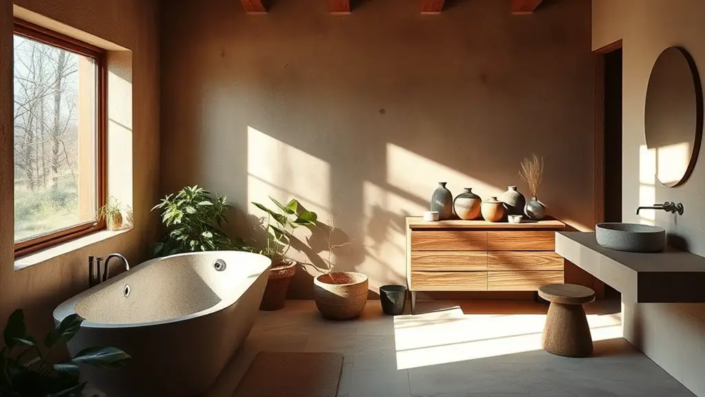natural calm bathroom designs