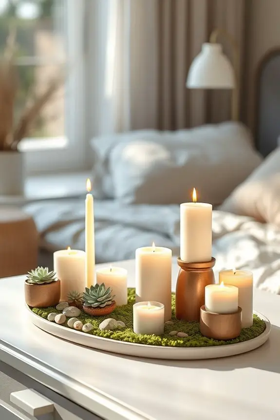 natural element candle decor
