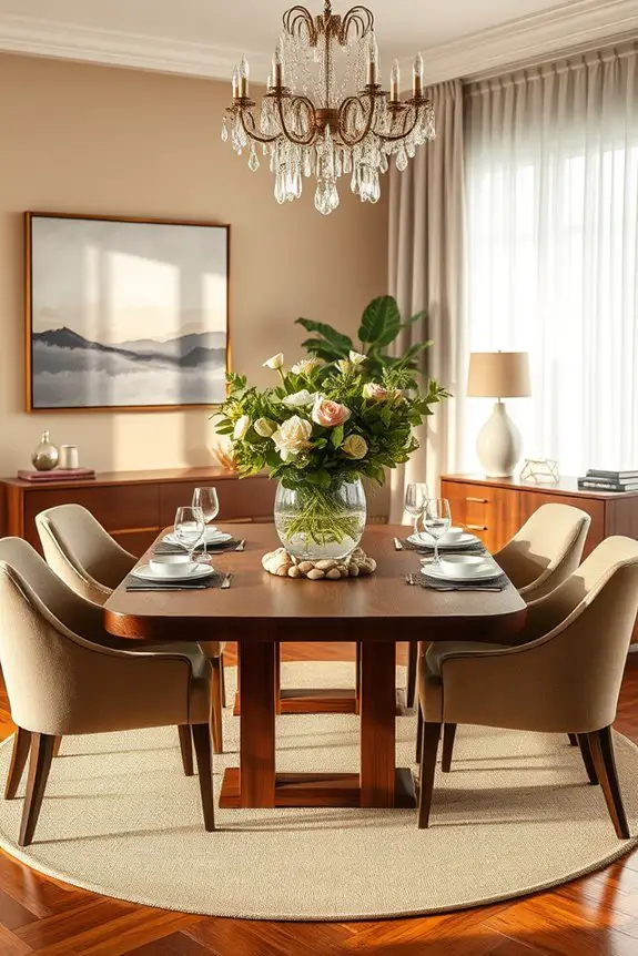 natural elements in dining