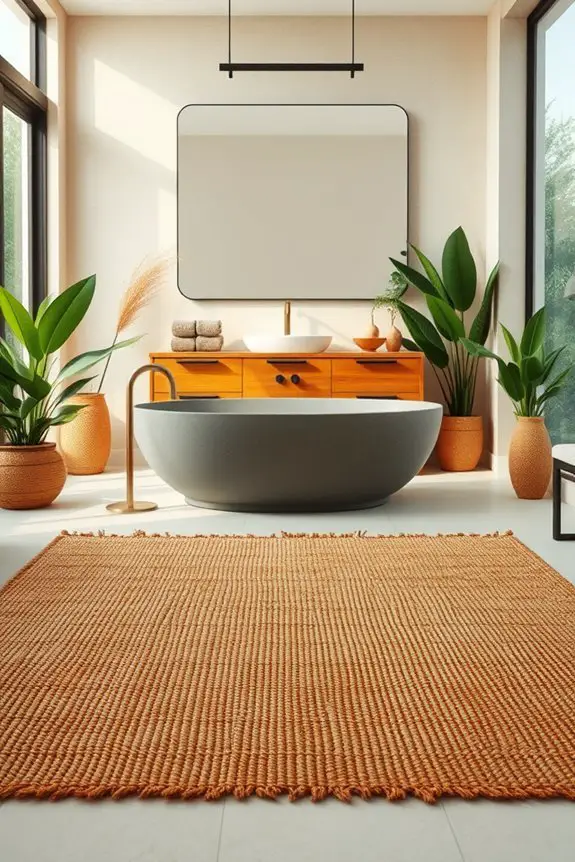 natural fiber bathroom rugs