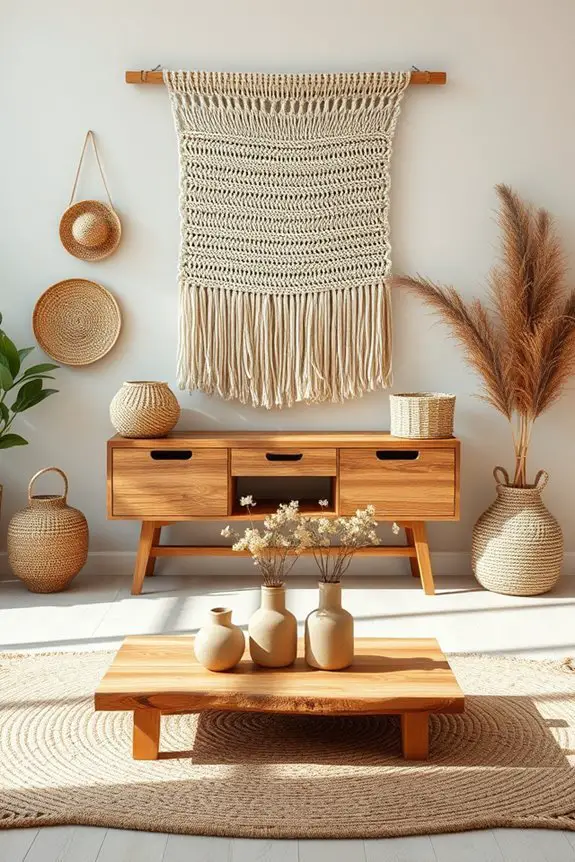 natural fiber decor integration
