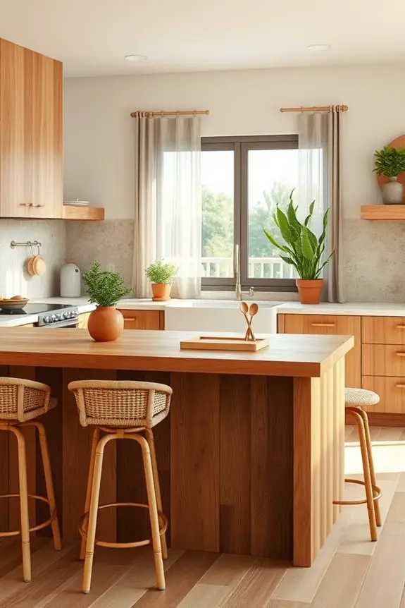 natural finishes enhance kitchens