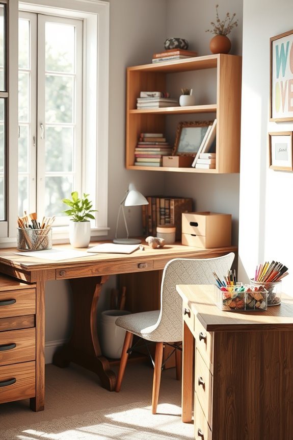 natural light crafting space