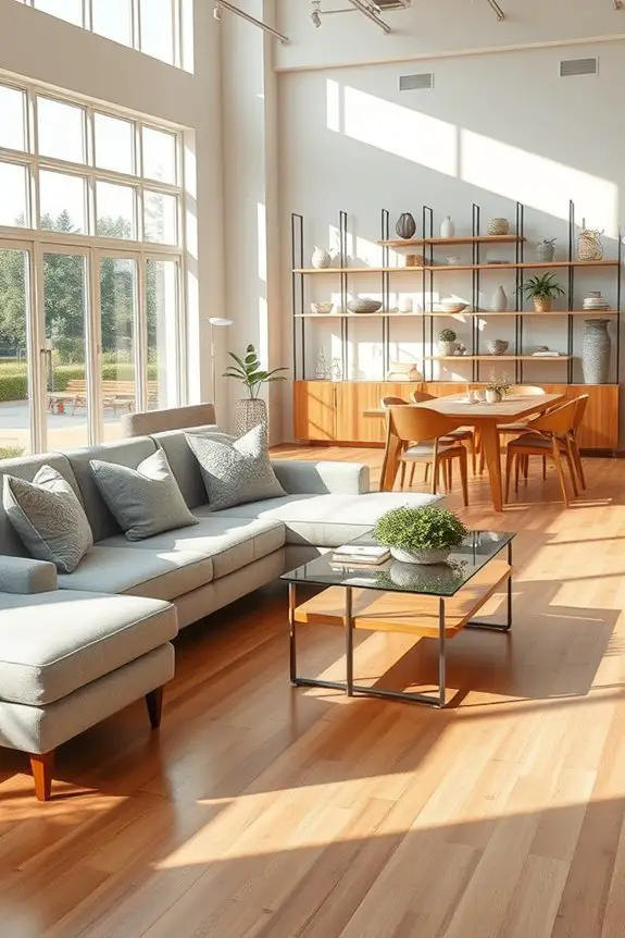 natural light enhances showrooms