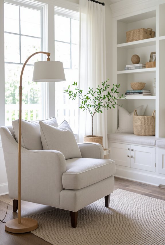 natural material floor lamp designs