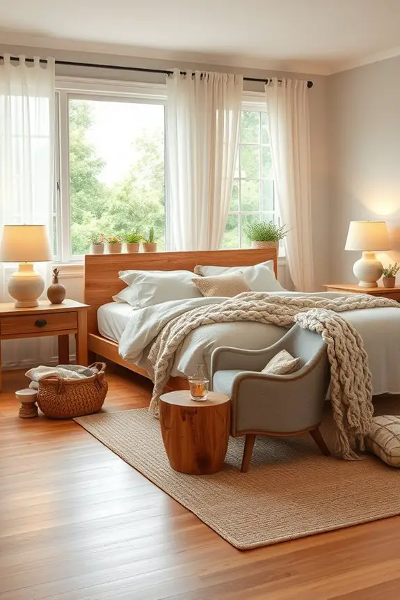 natural materials and greenery