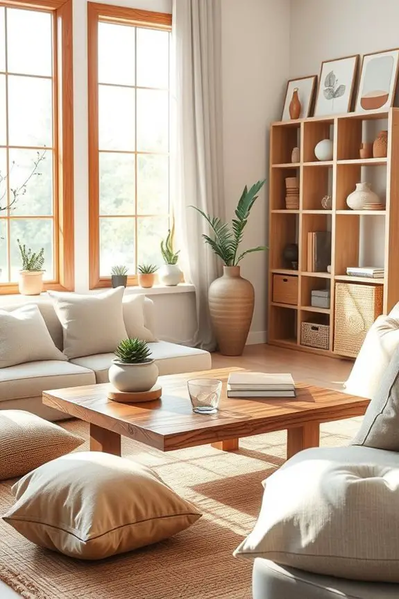 natural materials enhance decor
