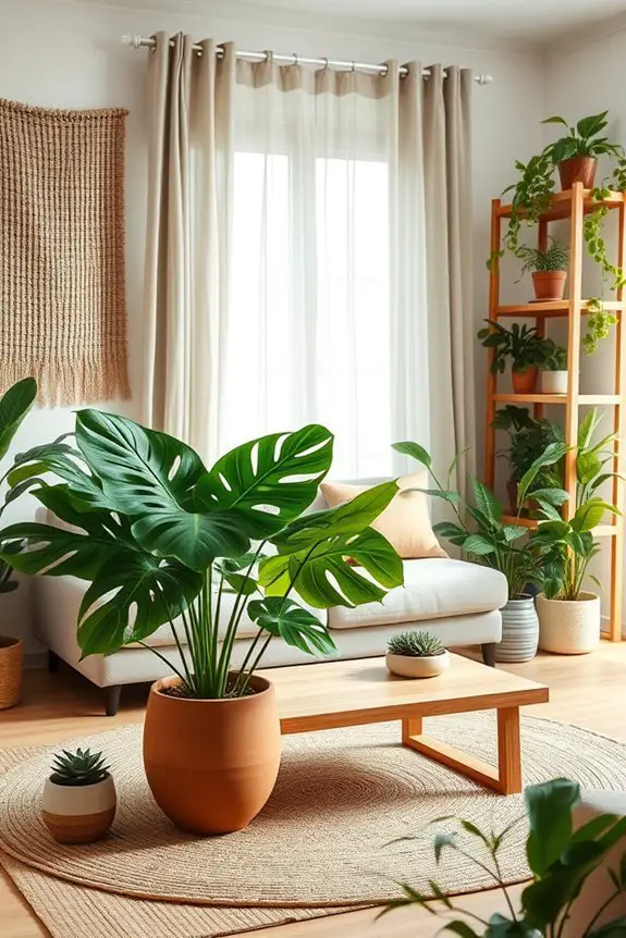 natural materials enhance greenery