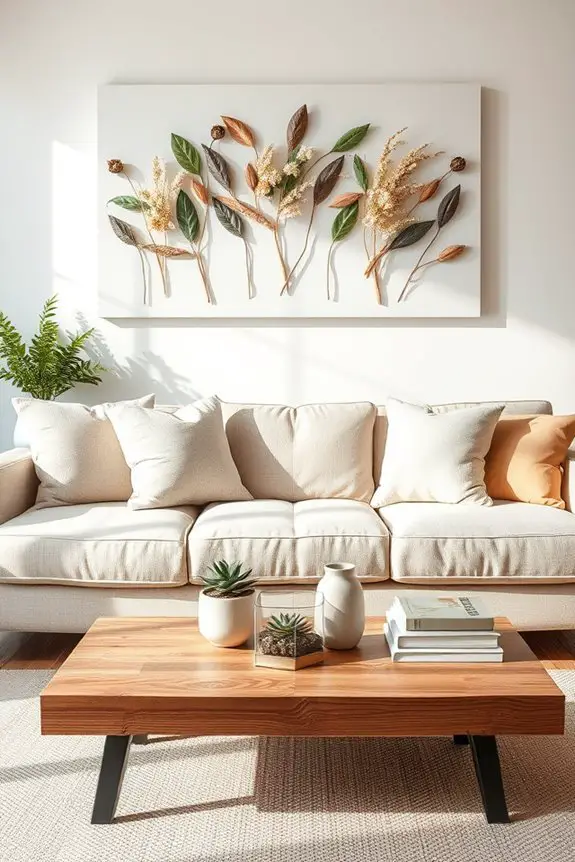 natural materials wall art