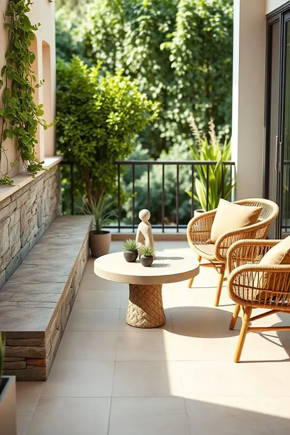 natural stone balcony design