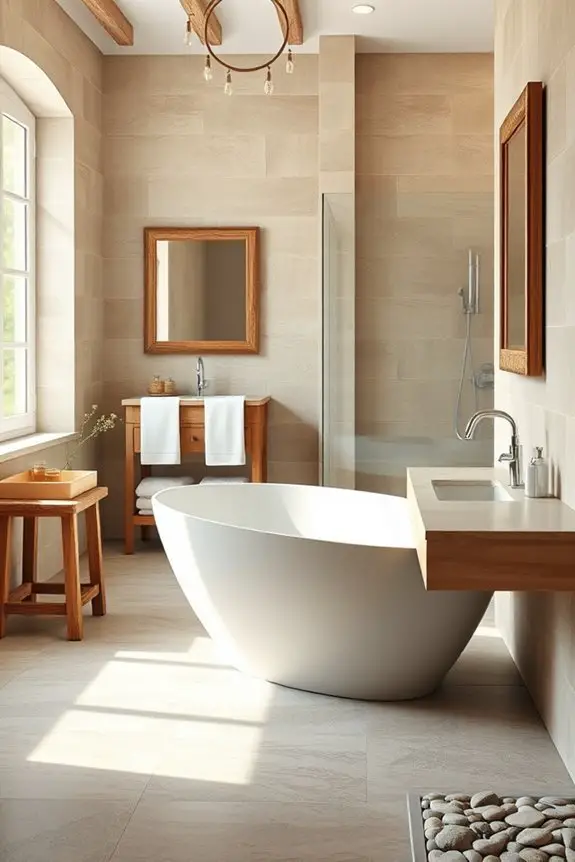 natural stone bathroom accents
