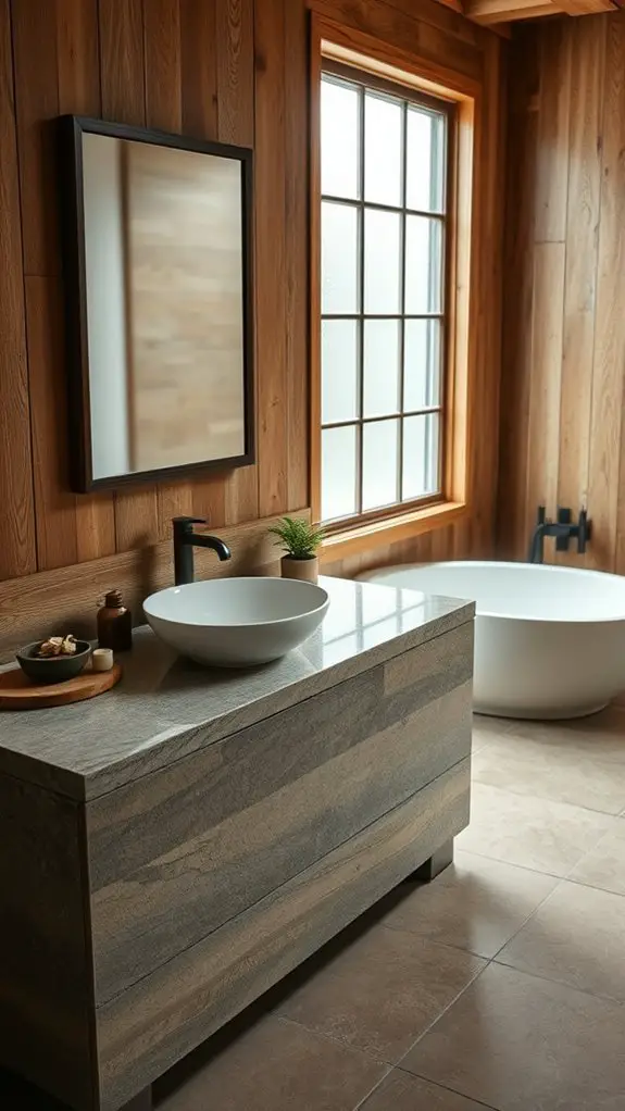 natural stone bathroom elegance